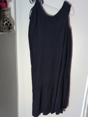 LOFT Navy Maxi Dress Tie